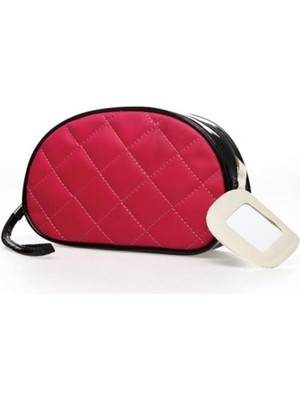 Şık Pembe Oval Makyaj Çantası, Pratik ve Kullanışlı Tasarım