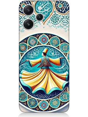 Xiaomi Redmi 12 Uyumlu Çini Motifli Semazen Figürü  Desenli Silikon Kılıf