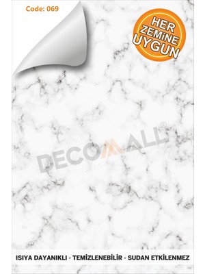 Code 69 Suya Dayanıklı Mutfak Banyo Zemin Mermer Mobilya Fayans Folyo Kaplama (Laminasyonlu)