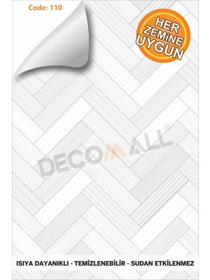 Code 110 Suya Dayanıklı Mutfak Banyo Zemin Mermer Mobilya Fayans Folyo Kaplama (Laminasyonlu)