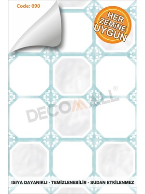 Code 90 Suya Dayanıklı Mutfak Banyo Zemin Mermer Mobilya Fayans Folyo Kaplama (Laminasyonlu)