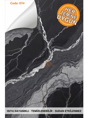 Code 74 Suya Dayanıklı Mutfak Banyo Zemin Mermer Mobilya Fayans Folyo Kaplama (Laminasyonlu)
