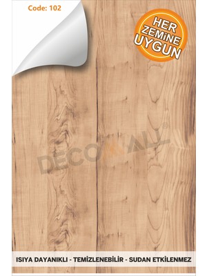Code 102 Suya Dayanıklı Mutfak Banyo Zemin Mermer Mobilya Fayans Folyo Kaplama (Laminasyonlu)