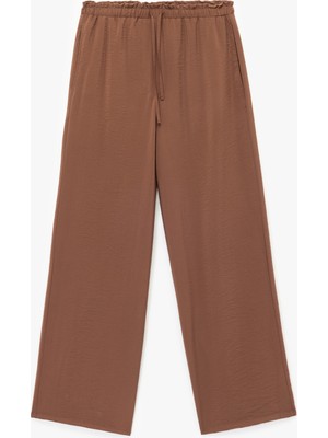 Koton Beli Bağcıklı Rahat Kalıp Viskon Pantolon