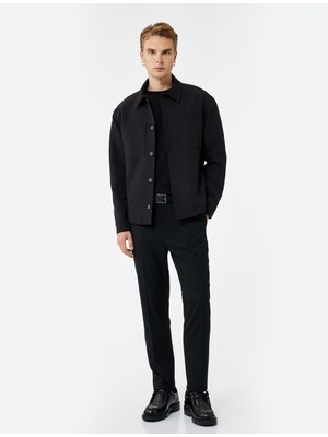 Koton Düğmeli Cep Detaylı Slim Fit Kumaş Pantolon