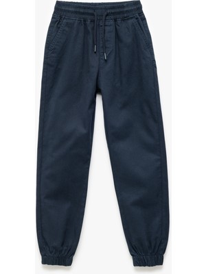 Koton Beli Bağcıklı Cep Detaylı Pamuklu Gabardin Jogger Pantolon