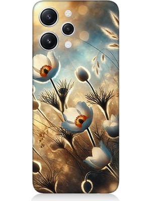 Teknomeg Xiaomi Redmi 12 Uyumlu Pamuk Dalları Bahar Ruhu  Desenli Silikon Kılıf