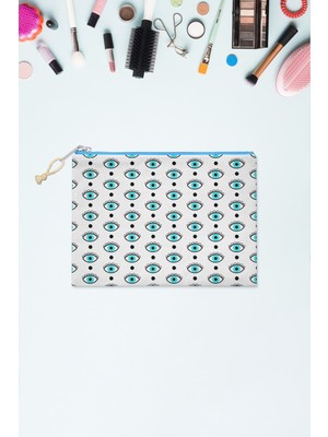 Şık ve Kullanışlı Mavi Makyaj Çantası, Seyahatlerde ve Günlük Kullanım Için Ideal