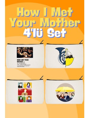 Renkli 4'lü Makyaj ve Kalemlik Seti, Şık ve Pratik Kullanım Için Ideal