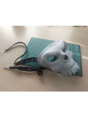 BYR Cadılar Bayramı Çocuk Kafatası Maskesi (Plastik Aparattır) 3D