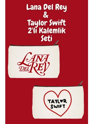 Şık 2'li Makyaj ve Aksesuar Seti, Kalemlik, Cüzdan, Bez Çanta, Bej Renkli