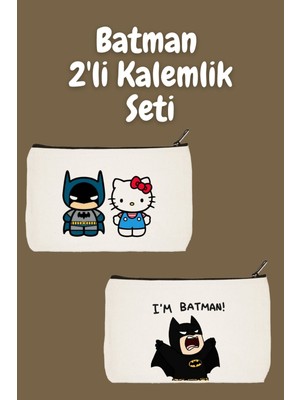 Şık 2'li Makyaj Çantası Seti, Kalemlik, Cüzdan ve Bez Çanta Paketi