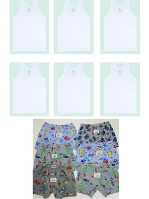 Erkek Çocuk 6'lı Atlet-Boxer Takım