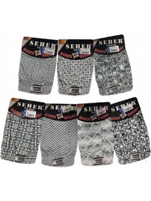 6'lı Paket Desenli Erkek Boxer 007