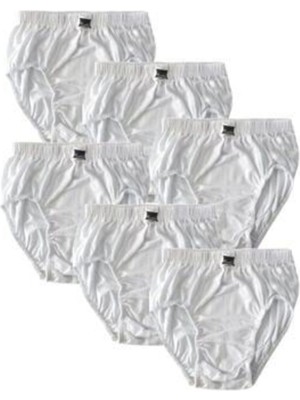 Erkek Çocuk Beyaz Pamuk Külot 6'lı Paket