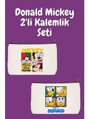 Sevimli Mickey ve Donald Temalı 2'li Makyaj ve Aksesuar Seti, Şık ve Kullanışlı Ürünler