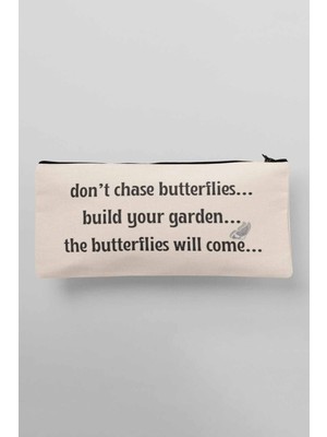 Baskılı Bez Makyaj Çantası, Kalemlik ve Cüzdan Çok Renkli ve Şık Tasarım