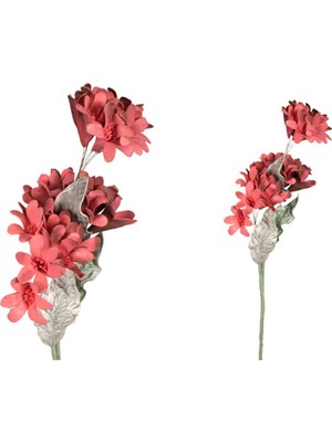 Kırmızı Kartopu Çiçeği 106 Cm, Doğal ve Canlı Dekoratif Bitki