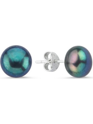 Siyah Doğal Inci Küpe