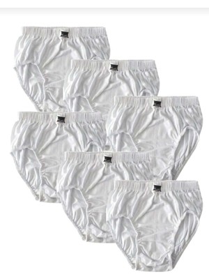 Tutku Erkek Çocuk Beyaz %100 Pamuklu Külot 6'lı Paket Desensiz Rahat Paça Tipi