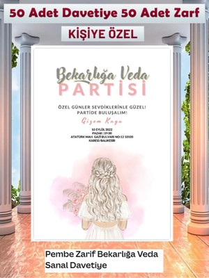 Bekarlığa Veda Partisi Davetiyesi 100 Parça Premium 38