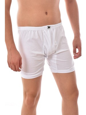 Qulat Erkek Beyaz 6 Paçalı Boxer Pamuk L - XL Beden İçin Rahat Kullanım