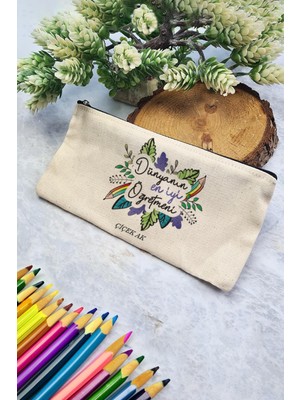 Isme Özel Kalemlik, Öğretmene En Güzel Hediye, Bej Renk