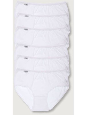 Kadın Beyaz 6'lı Paket  Likralı Bato Külot ELF568T0924CCM6