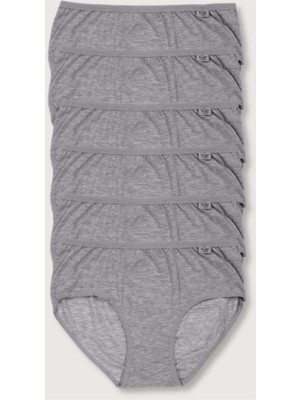 Tutku Kadın Beyaz 6'lı Paket Likralı Bato Külot %96 Pamuklu Özel Tasarım ELF568T0924CCM6