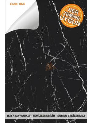 Code 64 Suya Dayanıklı Mutfak Banyo Zemin Mermer Mobilya Fayans Folyo Kaplama (Laminasyonlu)