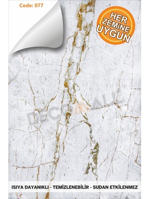 Code 77 Suya Dayanıklı Mutfak Banyo Zemin Mermer Mobilya Fayans Folyo Kaplama (Laminasyonlu)