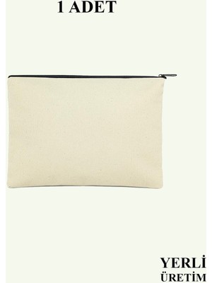 Şık Bej Makyaj Çantası / Clutch, Pratik ve Zarif Tasarım