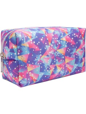 Renkli Suni Deri Dijital Makyaj Çantası, Şık ve Kullanışlı Tasarım