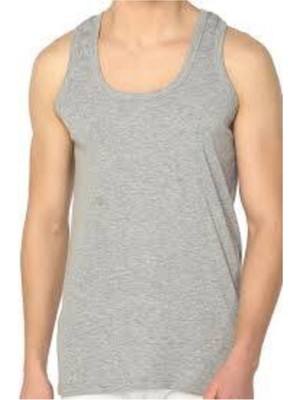 Tutku 6'lı Paket Klasik Erkek Atlet Gri Renk %100 Pamuklu Rahat Kesim Esnek Kumaş