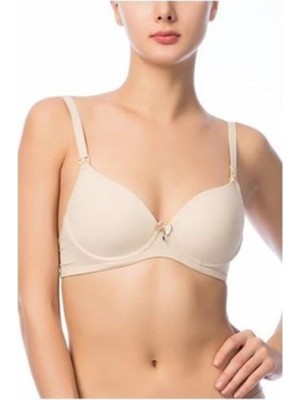 NBB Kaplı Balenli Emzirme Sütyeni Ten Kadınlar İçin Konforlu Tasarım ve Yüksek Destek