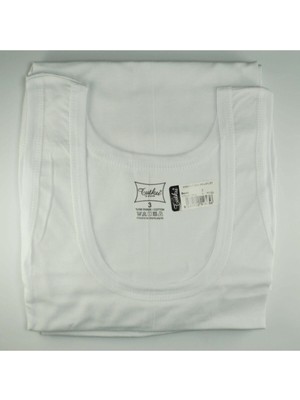 Erkek Beyaz %100 Pamuklu Atlet