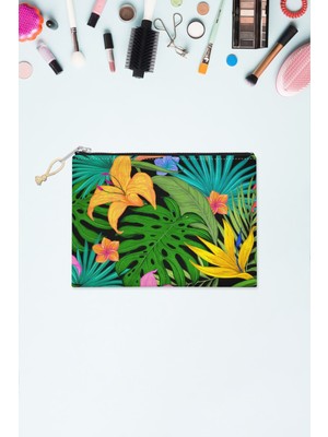 Yeşil Kumaş Makyaj Çantası, Hafif ve Şık Saklama Çözümü