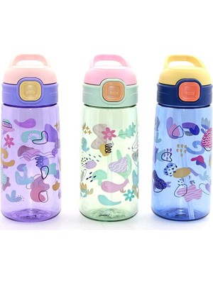 Renkli Pipetli Suluk 600 ml Bpa Içermez