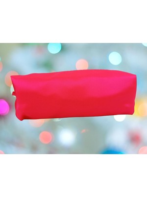 Şık Pembe Saten Kumaş Makyaj Çantası, Hafif ve Kullanışlı Tasarım