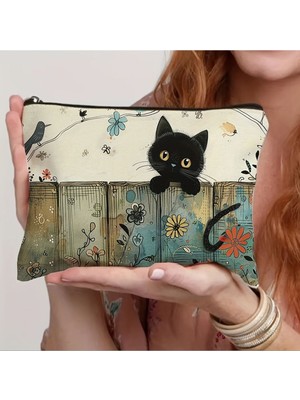 Gri Renkli Şık Makyaj Çantası, Pratik ve Hafif Tasarım