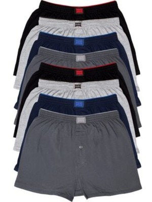 Erkek Penye Düz Boxer 6 Adet