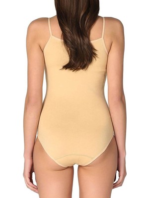 3'lü Kadın Ten Rengi Ip Askılı Kancalı Body Zıbın