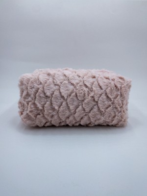 Pembe Fermuarlı Lila Makyaj Çantası, Şık ve Kullanışlı Taşıma Seçeneği