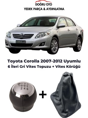 Toyota Corolla 6 Ileri Gri Vites Topuzu + Vites Körüğü 2007-2012