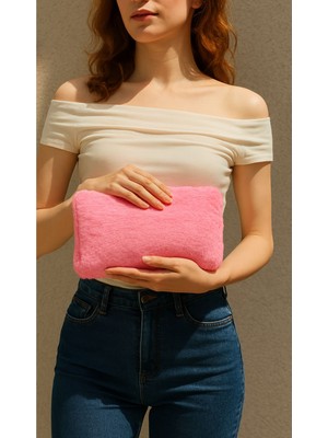 Yumuşak Peluş Makyaj Çantası, Şık ve Pratik Seyahat ve Günlük Organizer