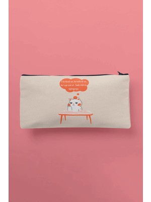 Komik Baskılı Bez Makyaj Çantası, Kalemlik ve Cüzdan, Şık ve Kullanışlı Tasarım