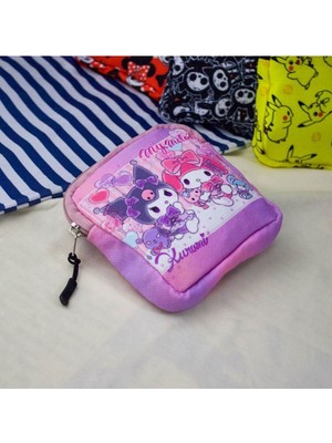 Pembe Anime Kuromi Melodiye Toy Party Makyaj Çantası