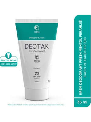 Deotak Fresh Mentol Krem Deodorant 35 ml