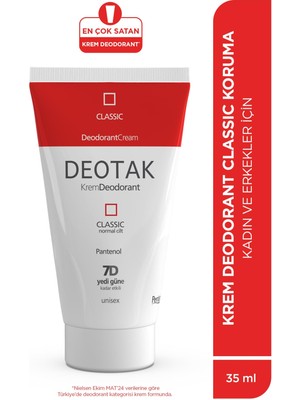 Deotak Klasik Krem Deodorant 35 ml