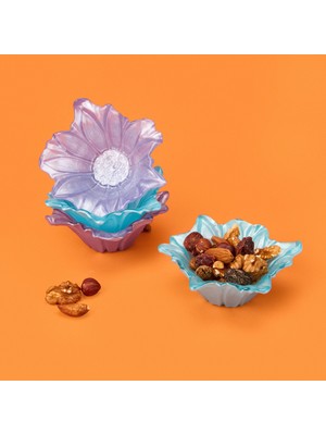 Evidea Kitchen Papatia 4'lü Çerezlik Seti - Renkli -  10 cm